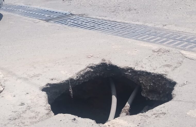 ¡CUIDADO! SE ABRE SOCAVÓN EN VIGUERA