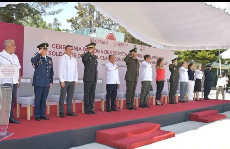 Presencia Presidente de JUCOPO toma de protesta de bandera a soldados del Servicio Militar Nacional