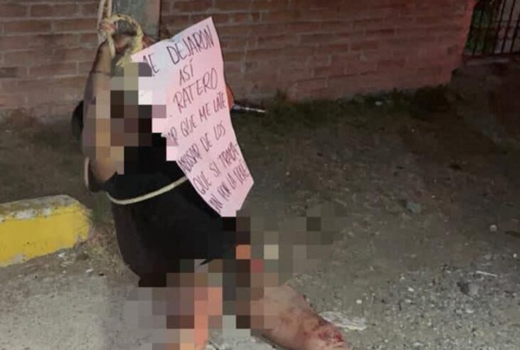 Abandonan afuera de hospital a presunto ladrón Asunción Nochixtlán