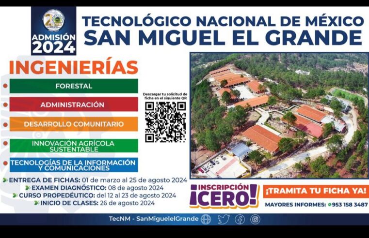¡Decídete! Y construye tu futuro estudiando en el Tecnológico Superior de San Miguel el Grande