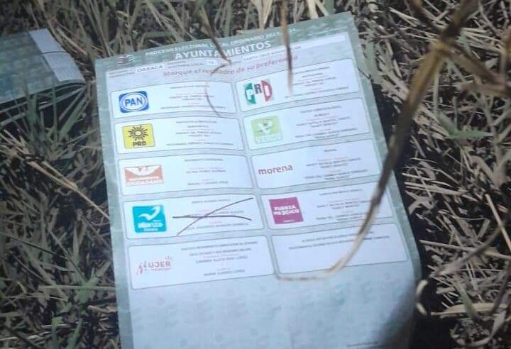 SON FALSAS LAS BOLETAS ELECTORALES ENCONTRADAS EN XOXO