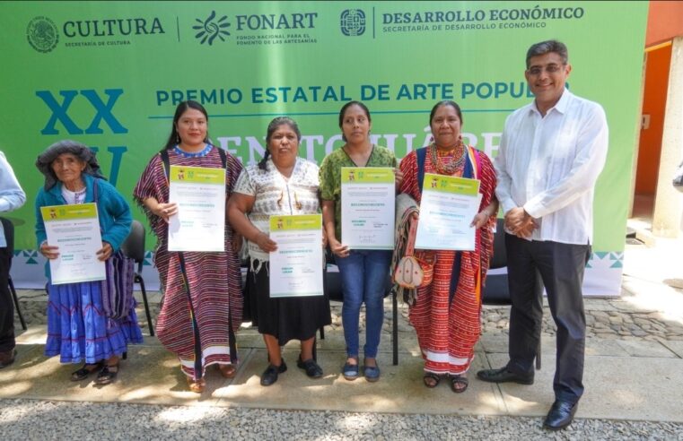 Entregan Premio Estatal de Arte Popular Benito Juárez 2024