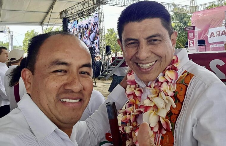 Sergio López Sánchez respaldó a Salomón Jara en su Informe de Gobierno desde el Istmo