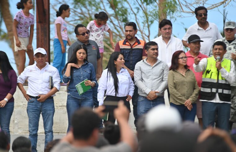 El huracán Erick no detiene la voluntad de trabajar en equipo