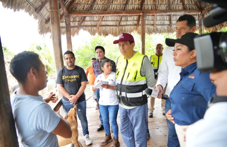 Visitando las zonas afectadas por el huracán Erick