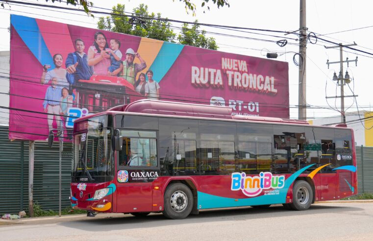 Beneficia nueva ruta troncal del BinniBus economía y movilidad de familias xoxeñas