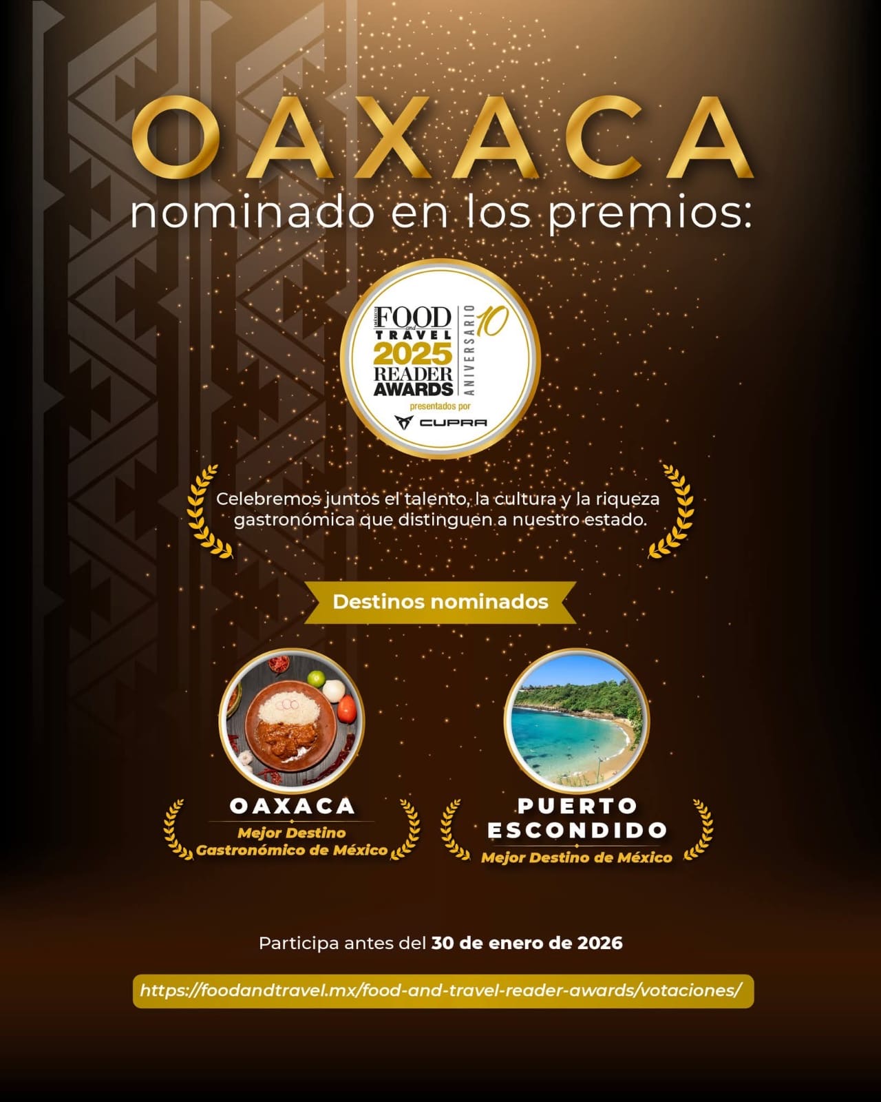 Oaxaca es el estado con más nominaciones en los Food and Travel Reader Awards
