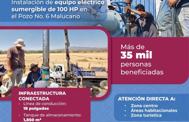 Gobierno de Oaxaca mejora el sistema de abastecimiento de agua potable en Puerto Escondido.