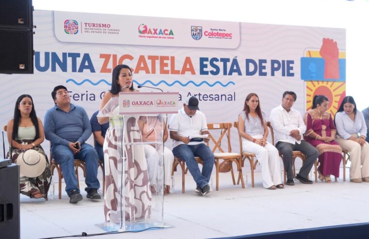 Gobierno de Oaxaca reactiva economía en Punta Zicatela: inaugura festival y entrega más de 1.3 mdp en créditos