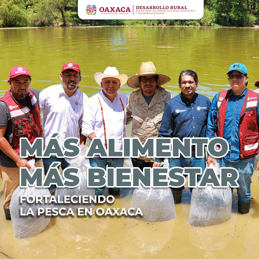 SEFADER FORTALECE LA PESCA EN LA MIXTECA CON LA SIEMBRA DE TILAPIA