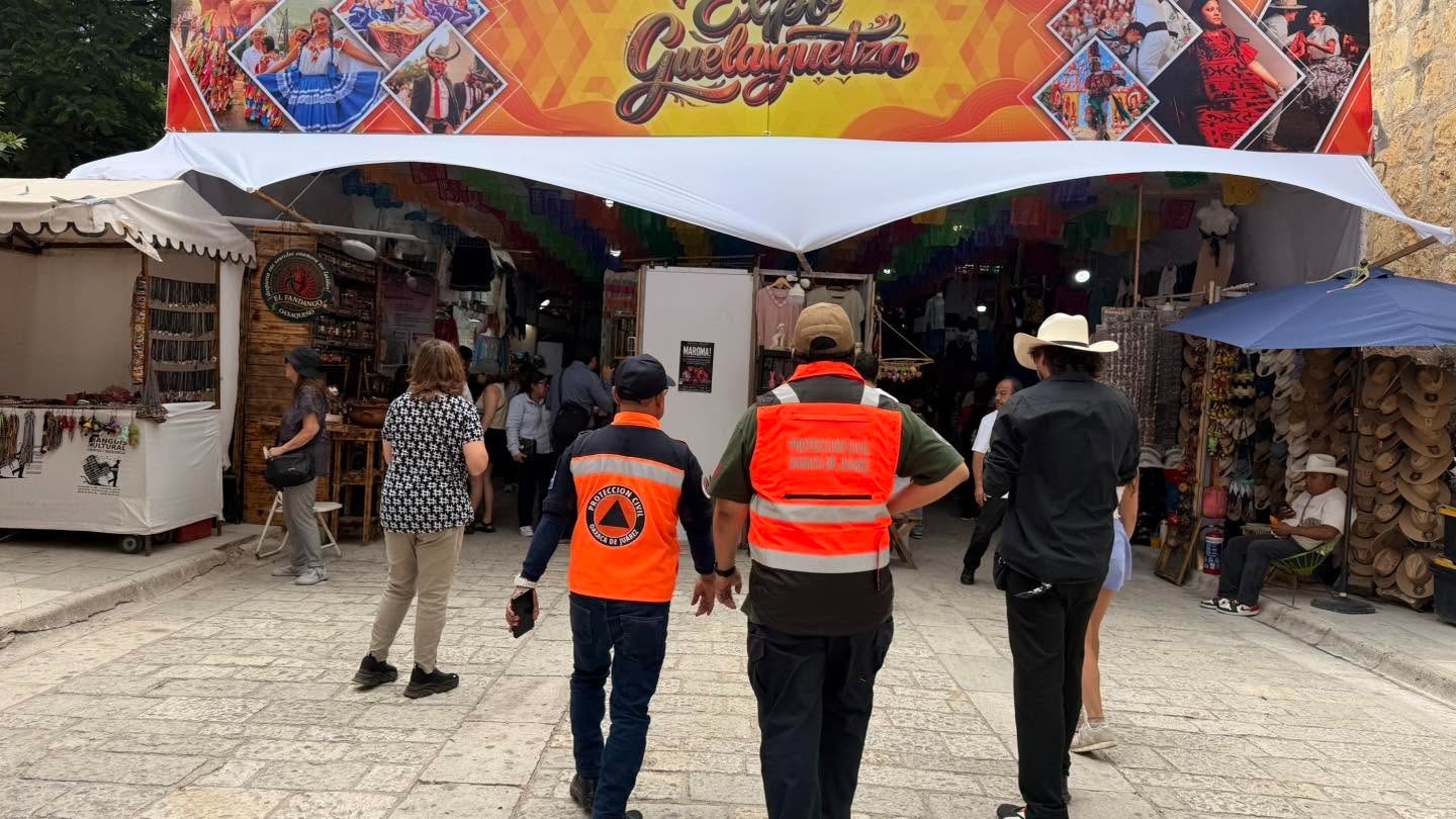 Protección Civil refuerza acciones preventivas durante las Expo Ferias de la Guelaguetza