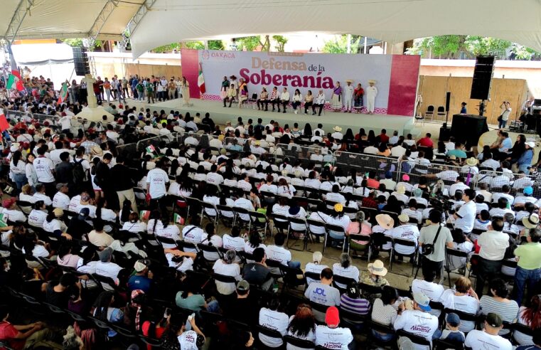 En Xoxocotlán,10 mil personas respaldan defensa de la soberanía nacional