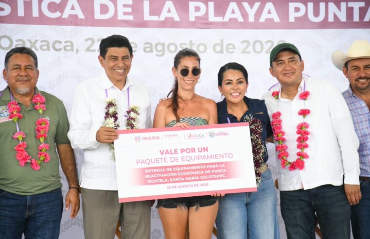 Reactiva Gobierno de Oaxaca servicios turísticos en Punta Zicatela con inversión de 3.4 millones de pesos