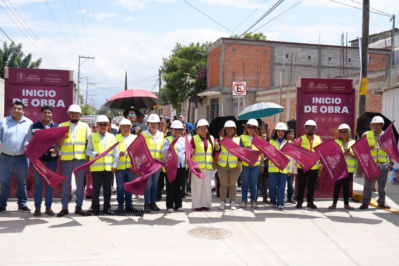 Arranca Nancy Benítez más obras de infraestructura vial en Xoxocotlán