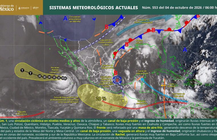¡A sacar el paraguas! Prevén lluvias fuertes y tormentas en varias regiones de Oaxaca