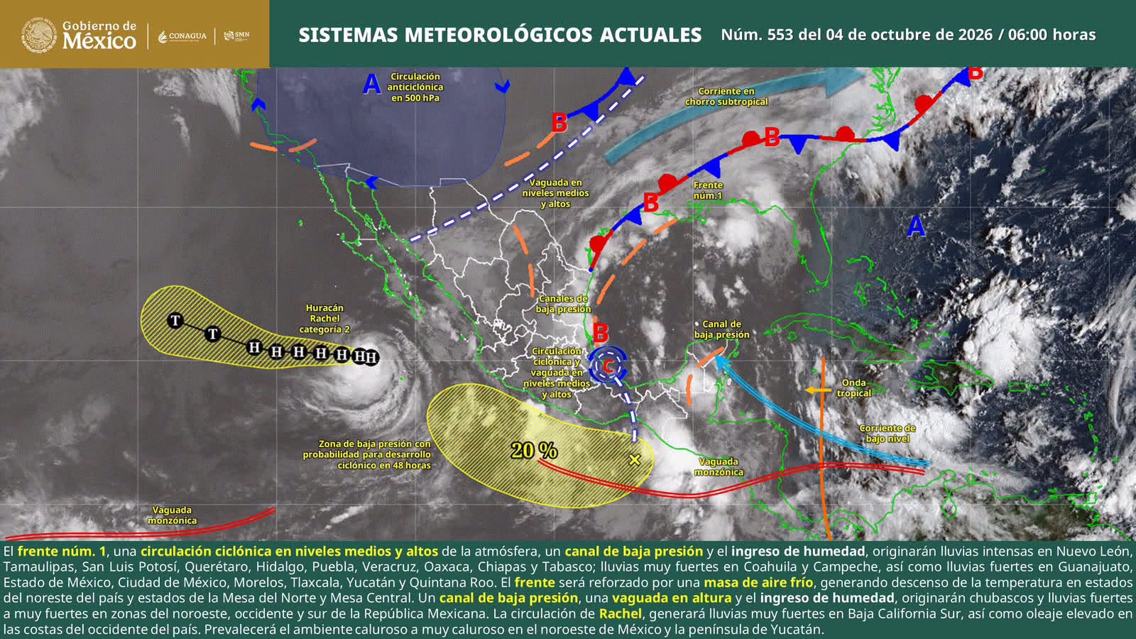 ¡A sacar el paraguas! Prevén lluvias fuertes y tormentas en varias regiones de Oaxaca