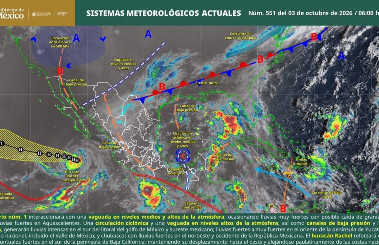 Pronostican lluvias para este sábado