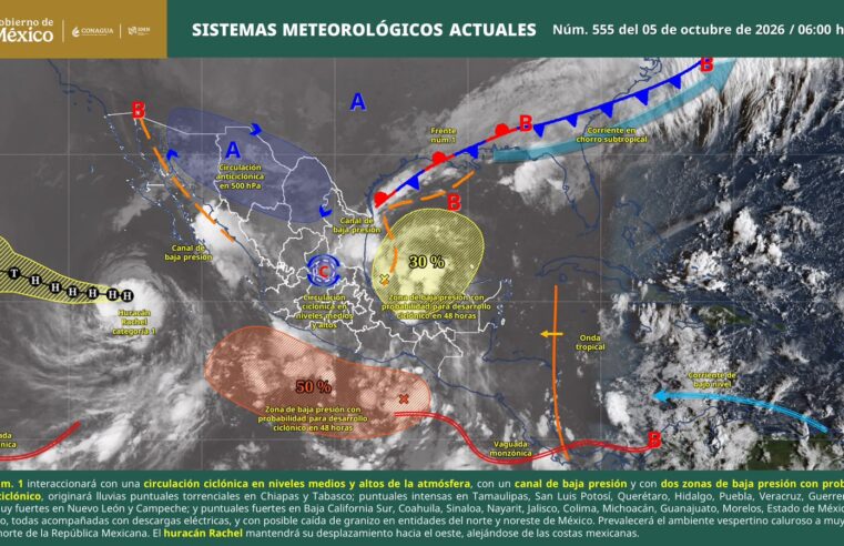 Lluvias, tormentas y viento: así estará el clima este lunes en Oaxaca