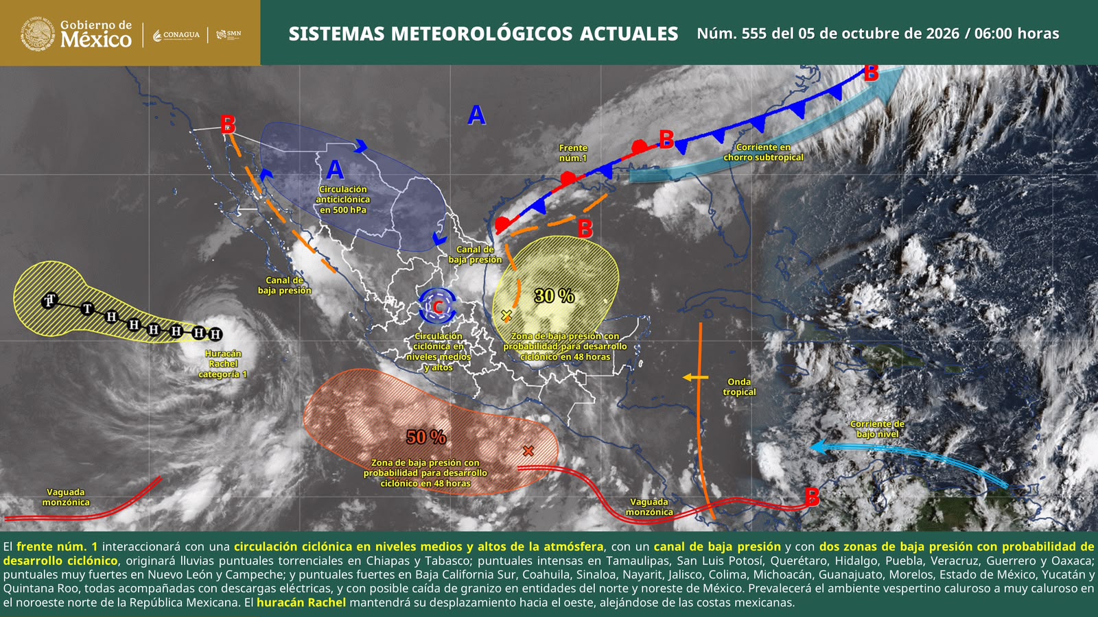 Lluvias, tormentas y viento: así estará el clima este lunes en Oaxaca