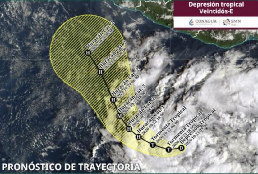Vigilan depresión tropical en el Pacífico; por ahora no afecta a Oaxaca