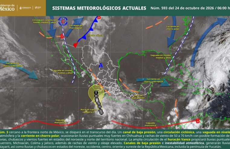 Alertan por oleaje elevado en las costas de Oaxaca por el huracán Vance