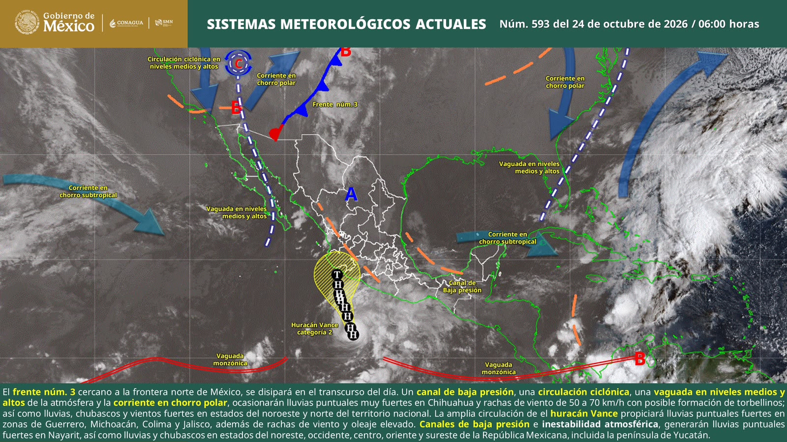 Alertan por oleaje elevado en las costas de Oaxaca por el huracán Vance