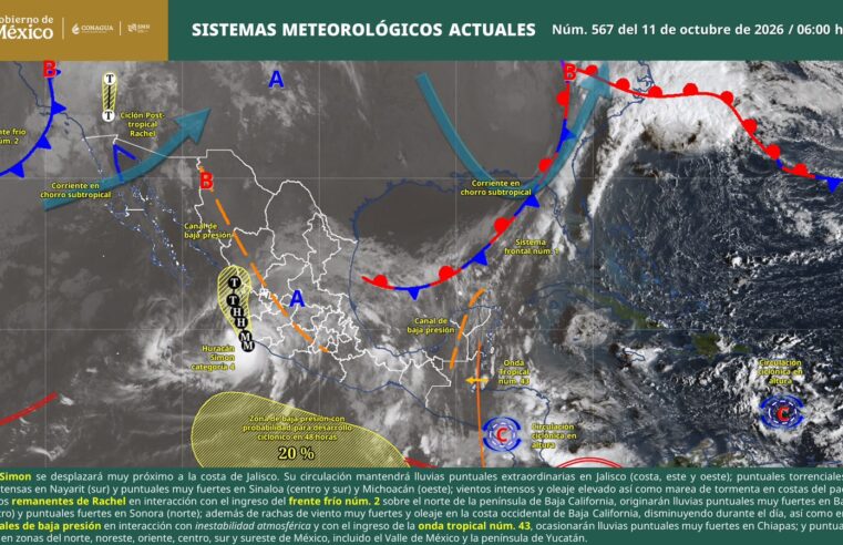 Pronostican lluvias para este domingo