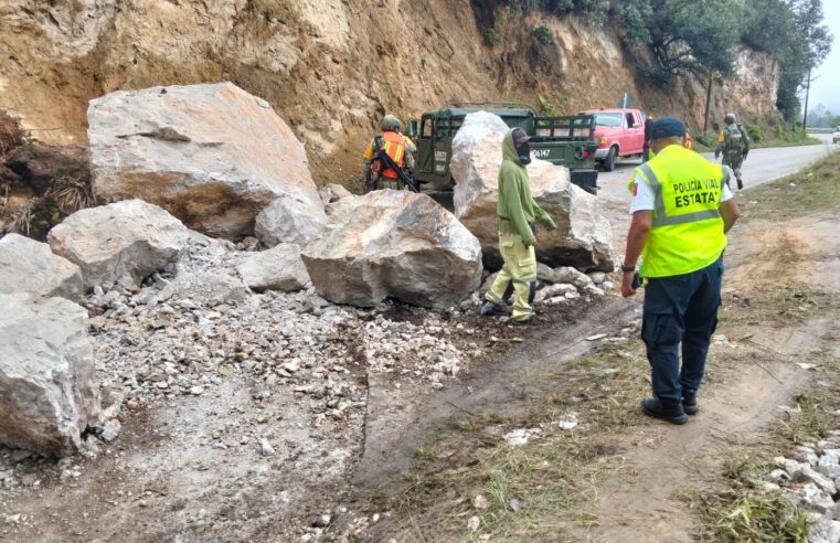 Derrumbe en Miahuatlán